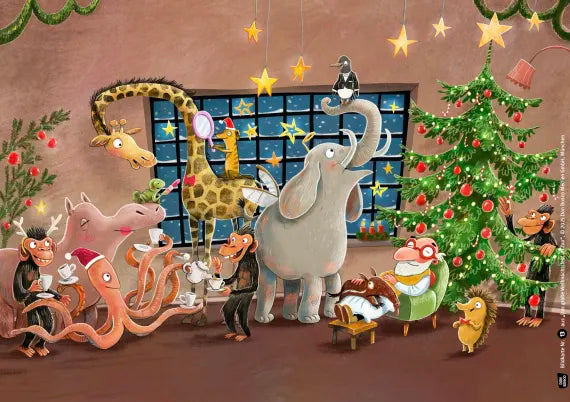Das große Weihnachtsfest im Zoo. Kamishibai Bildkartenset