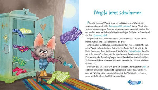Die kleine Fledermaus Wegda: Wegda planscht los