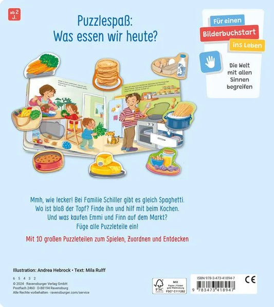 Mein großes Puzzle-Spielbuch - Das essen wir heute