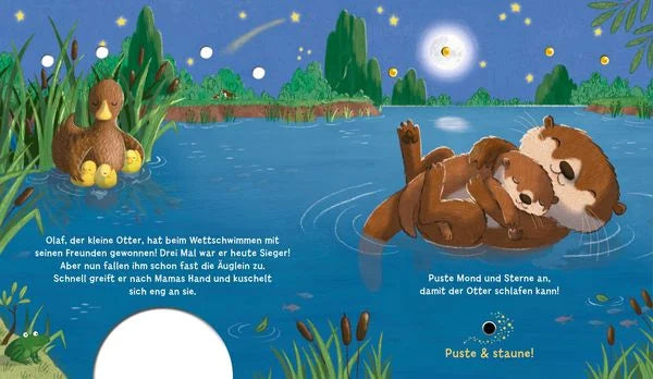 Mein Puste-Licht-Buch: Ein Sternlein wacht in dunkler Nacht