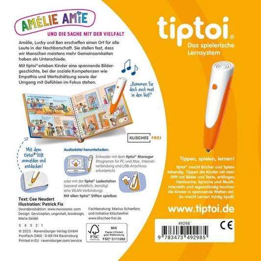 tiptoi® Bildergeschichten über den Umgang mit Gefühlen - Amélie Amie und die Sache mit der Vielfalt