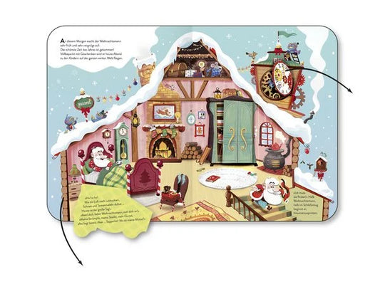 Wo ist die Mütze vom Weihnachtsmann? - Pappbilderbuch mit Klappen ab 3 Jahren. Weihnachtliches Mitmachbuch voller Überraschungen.