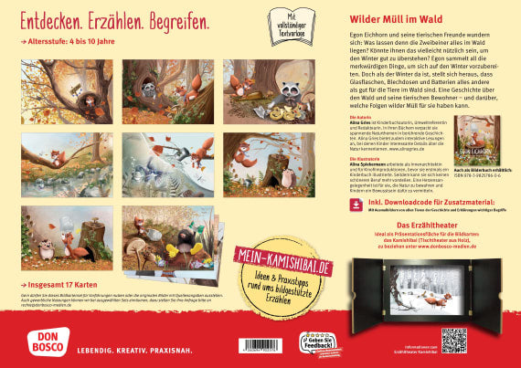 Egon Eichhorn und der wilde Müll im Wald. Kamishibai Bildkartenset