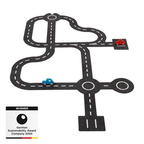 Spielstraße mit 2 Fahrzeugen