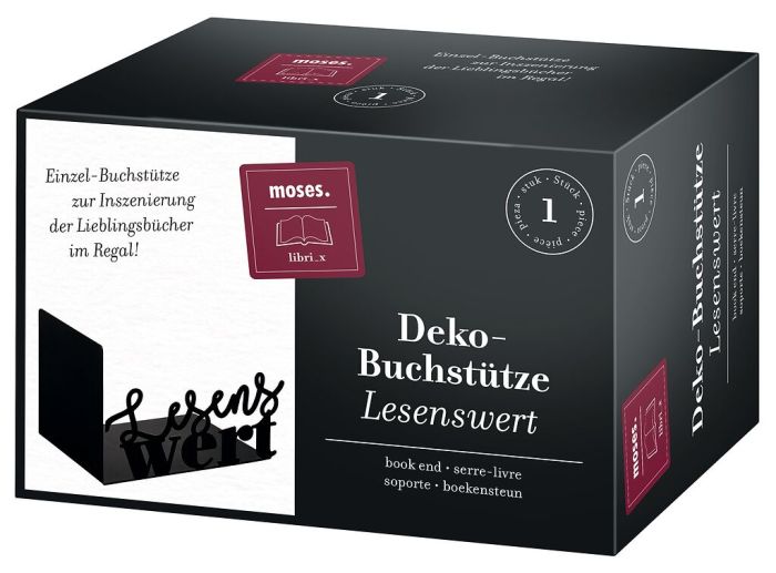 Deko-Buchstütze Lesenswert von moses.