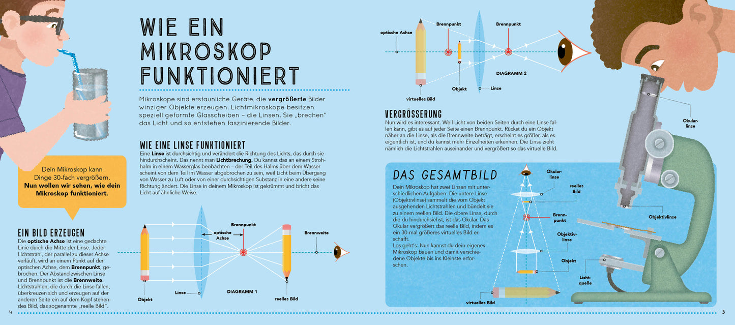 Das XXL-Entdecker-Set – Mikroskop: Mit Mikroskop, Linsen und Objektträgern + Sachbuch mit faszinierenden Experimenten