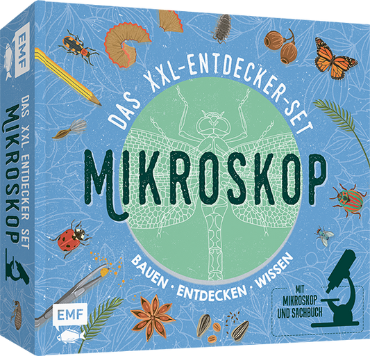 Das XXL-Entdecker-Set – Mikroskop: Mit Mikroskop, Linsen und Objektträgern + Sachbuch mit faszinierenden Experimenten