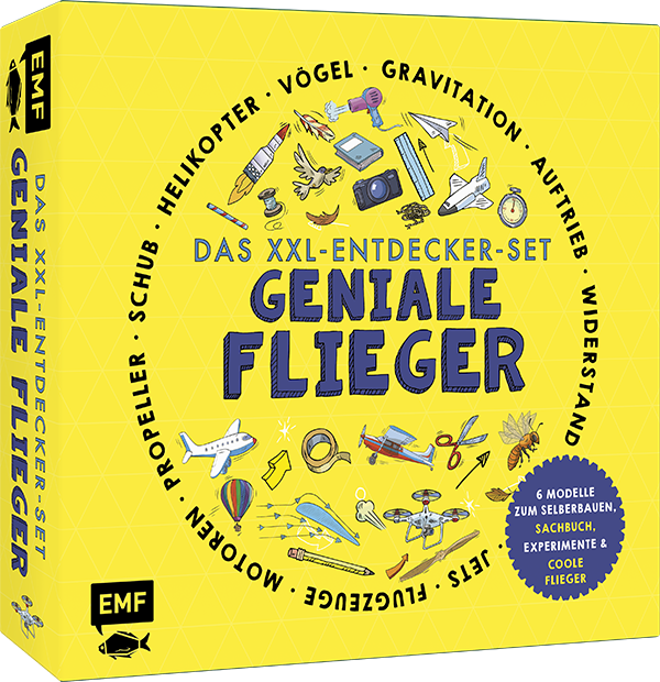 Das XXL-Entdecker-Set – Geniale Flieger: 6 Modelle zum Selberbauen, Sachbuch, Experimente und faszinierende Flugmaschinen
