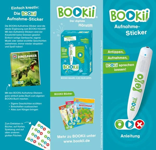 120 BOOKii® Aufnahme-Sticker neutral Paket 1, Nr. 001-120