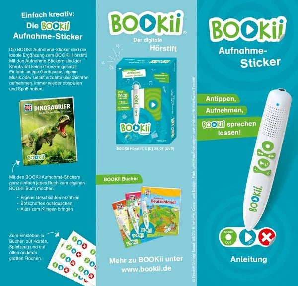 120 BOOKii® Aufnahme-Sticker neutral Paket 1, Nr. 001-120