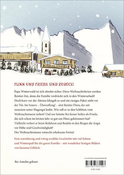 Es düst ein Rentier durch den Schnee