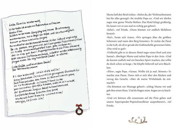 Es düst ein Rentier durch den Schnee