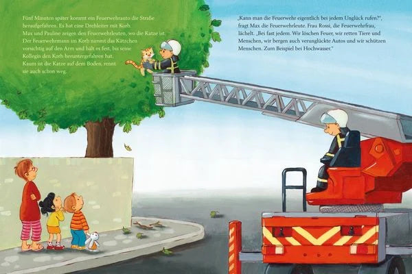 Max-Bilderbücher: Wir besuchen die Feuerwehr, Polizei und Baustelle