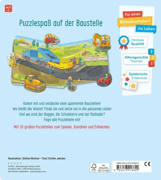 Mein großes Puzzle-Spielbuch - Baustelle