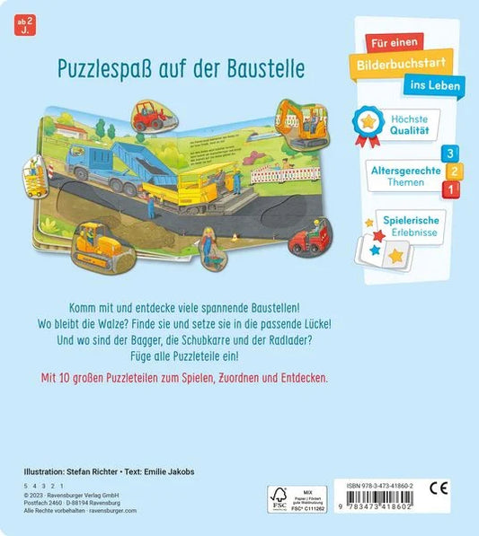 Mein großes Puzzle-Spielbuch - Baustelle
