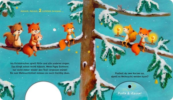 Mein Puste-Licht-Buch: Advent, Advent, ein Lichtlein brennt