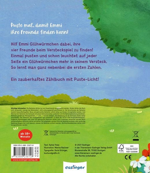 Mein Puste-Licht-Buch: Glühwürmchen, blink doch mal!