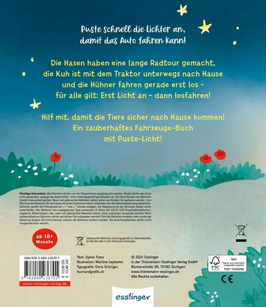 Mein Puste-Licht-Buch: Licht an - losgefahren!