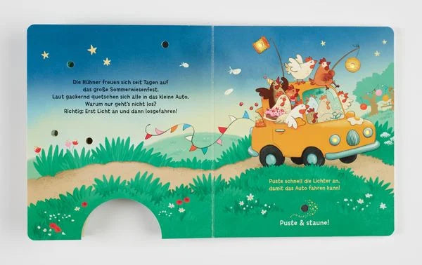 Mein Puste-Licht-Buch: Licht an - losgefahren!