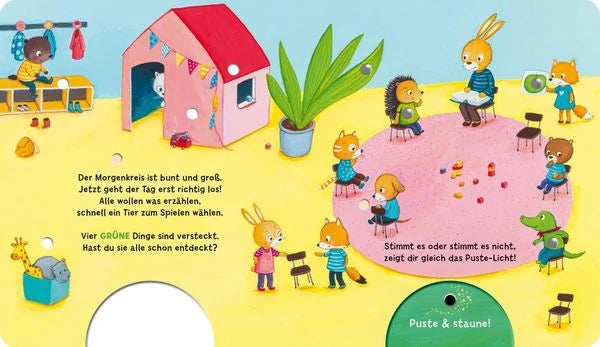 Mein Puste-Licht-Buch: Rot, blau, grün, gelb - so bunt ist meine Welt!