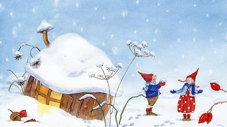 Pippa und Pelle im Schnee