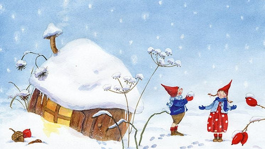 Pippa und Pelle im Schnee