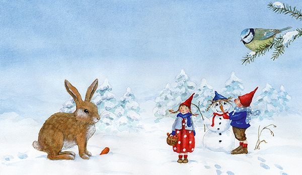 Pippa und Pelle im Schnee