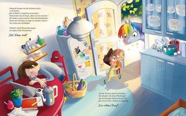 Pony, Mond und Sterne