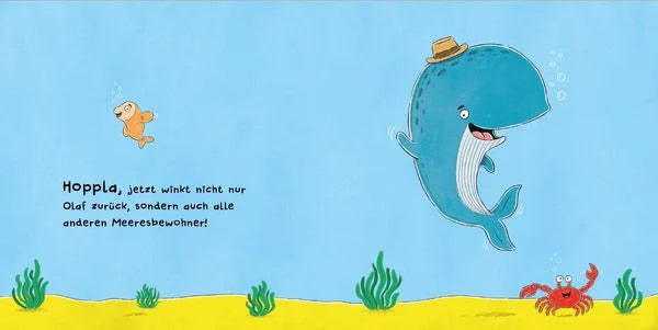 Wink dem Wal - Ein Mitmachbuch zum Schütteln, Schaukeln, Pusten, Klopfen und sehen, was dann passiert